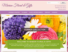 Tablet Screenshot of marionfloral.com